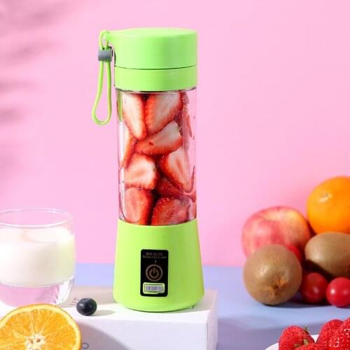 Portable Blender USB Mixer Two Blades Electric Juicer Machine Smoothie Blender Mini Food Processor Personal Lemon Squeezer