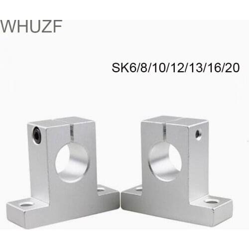 4/6/10pcs SK6 SK8 SK10 SK12 SK13 SK16 SK20 SK25 SK30 High Quality Shaft Support Linear Shaft Support Linear Rod CNC Router