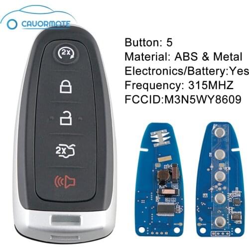 5Button Remote Car Key Fob For Ford Expedition Edge Escape Explorer Flex Focus Taurus For Lincoln MKS MKT MKX 315MHz M3N5WY8609