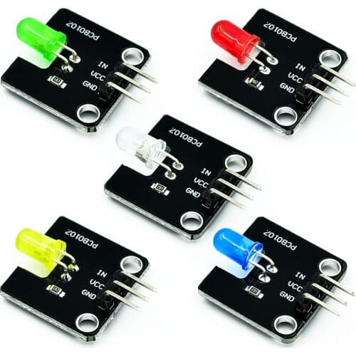 5pcs electronic building block 5mm LED light-emitting module multi-color