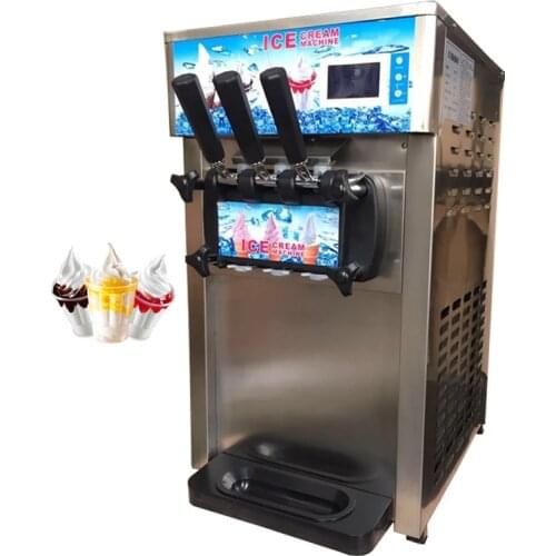 Soft Serve Ice Cream Machine Commercial Electric Ice Cream Makers Desktop Sundae Ice Cream Vending Machine