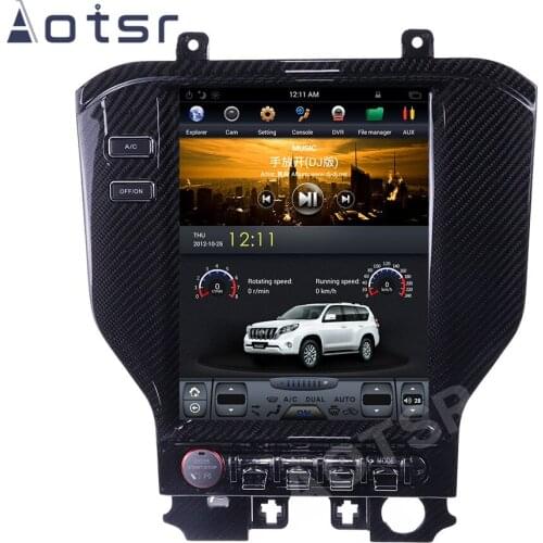 AOTSR Tesla 1 Din Android 9 Car Radio For Ford Mustang 2015 - 2019 GPS Navigation Auto Multimedia Player 10.4 Inch CarPlay Unit