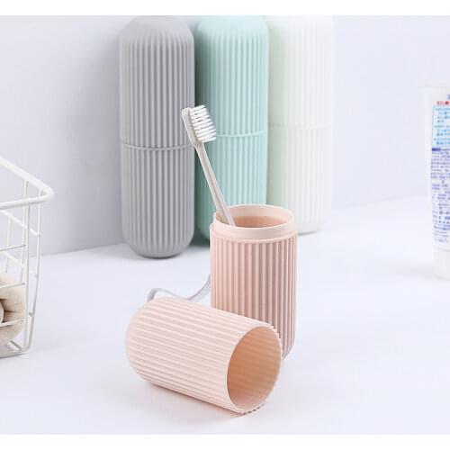 Travel Portable Toothbrush Toothpaste Holder Storage Case Box Organizer Household Storage Cup Outdoor Holder Bathroom Accessorie