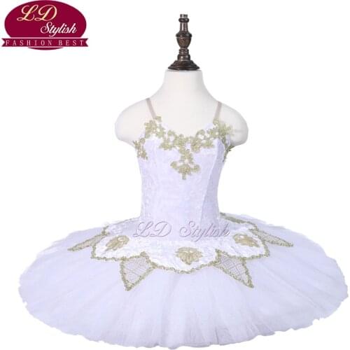 Children White Ballet Tutu The Sleeping Beauty Performance Stage Wear Girls Ballet Dance Competition Costumes Kids Ballet Skirt