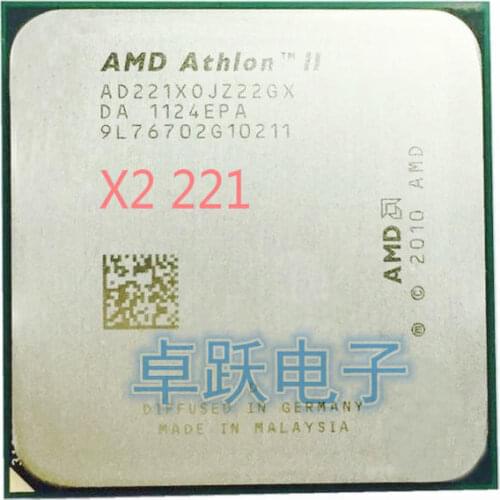 AMD Athlon II X2 221 2.8 GHz Dual-Core CPU Processor AD221XOJZ22GX Socket FM1 free shipping