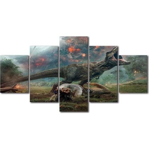 Canvas Paintings on The Wall Art Classic Dinosaur World Movie Posters and Prints Modern Pictures for Living Room No Frame
