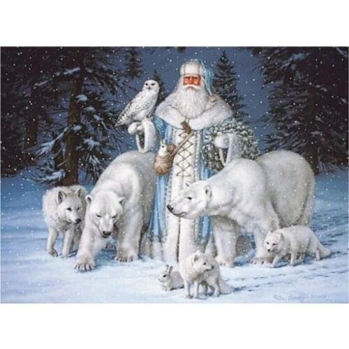 Full Square Drill Portrait Santa Claus Patterns Diamond Painting Embroidery Mosaic For Child Christmas Home Decoration FC542