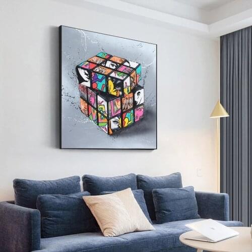 Magic Blocks Graffiti Art Canvas Painting Modern Posters and Prints Cuadros Wall Art Picture for Living Room Home Decor Unframed