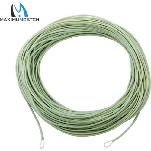 Maximumcatch 100FT Floating Fly Line With Exposed Loop WF 5/6/8 Trout Moss Green Fly Fishing Line