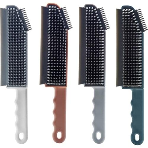 Multi-purpose Soft TPR Head Cleaning Brush Tile Floor Cleaner Scraper Window Groove Cleaning Household Tool