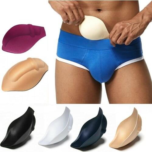 Foam Underwear Briefs Padded Cup Sponge Push Up Pouch Pad Sexy 3D Enhancing Solid Color Breathable New Male Underpants