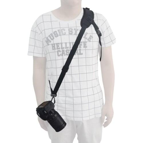Quick Rapid Camera Single Shoulder Sling Black Strap For Nikon D60 D80 D90 D300 D700 D3000 D5000 D3100 D5000 D5100 D7000