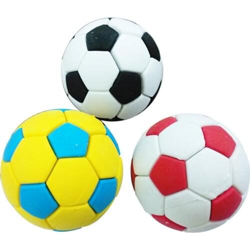3Pcs Football Soccer Rubber Eraser Creative Stationery School Supplies Gift Kids