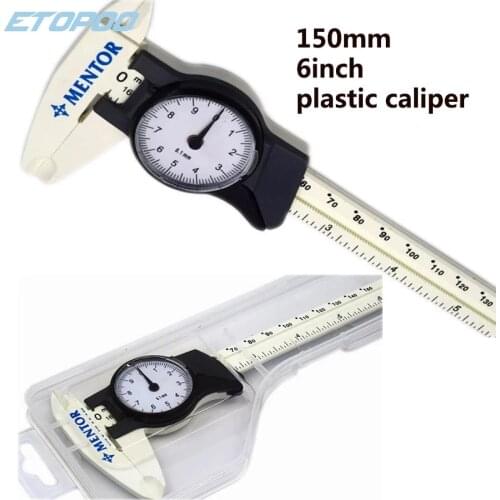 150mm 6inch dial caliper 0-150MM Pure plastic vernier caliper with dial plastic caliper gauge Vernier Calipers