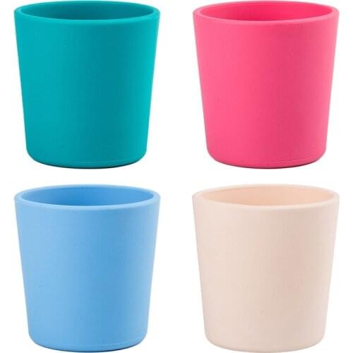 Thickened Anti-scalding Baby Learning Feeding Cups Soft Silicone Drop Resistant Q1FE