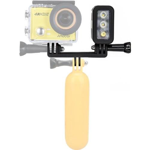 Video LED light Waterproof Up To Underwater 30m Diving Lamp Waterproof Video LED Light for Gopro Hero 7 6 5 4 Action Camera