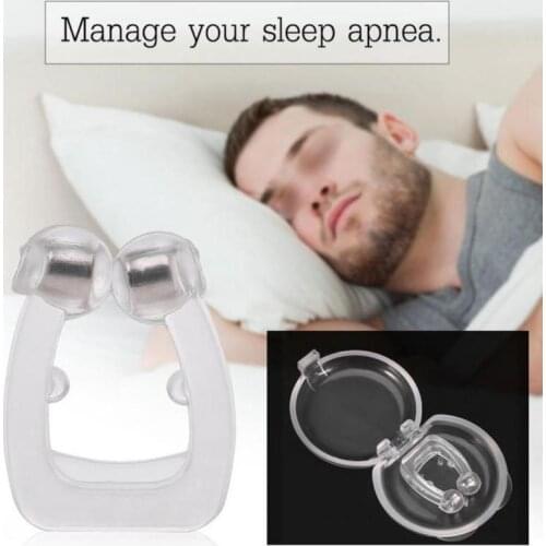 Anti Snoring Nose Clip Silicone Breathing Snore Stopper Anti-snoring Device For Sleeping Apnea With Case Health Care Tools