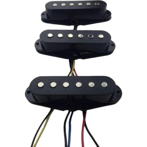 1 Set Single Coil Pickup Neck/Middle/Bridge Pickups Black for Stratocaster Electric Guitar Parts
