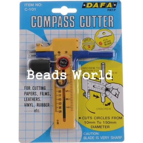 1 Pc Yellow Compass Circle Arch Cutter Knife DIY Handcraft Fabric Cutting Tools Cloth Handmade Sewing Dolls Crafts Animal Purse