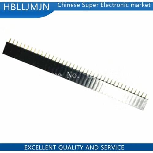 10PCS 2.54mm 1X40 pin breakaway Straight female header 40 pins Single Row 2.54 mm Pitch Straight Needle Female Pin Header