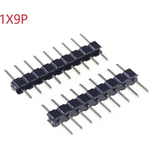 1000pcs 1x9 P 9 Pin 2.0 mm Pin Header male single row Straight PCB 180 Through Hole Insulator height 2.00mm Rohs Lead Free
