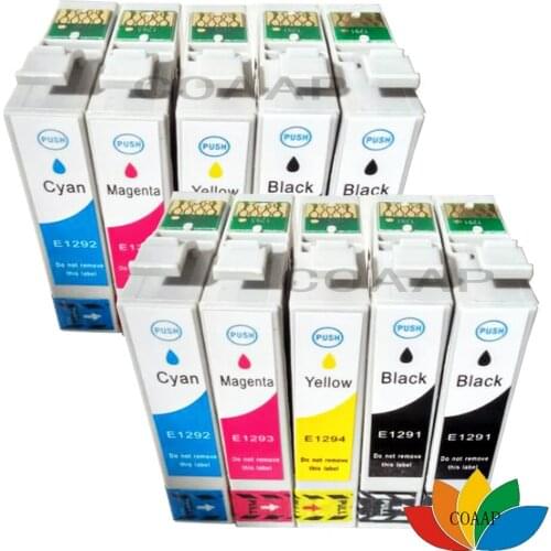 10x Compatible Ink cartridges for EPSON WF-3010DW WF-3520DWF WF-3530DTWF WF-3540DTWF WF-7015 WF-7515 WF-7525 Printer T1291-T1294