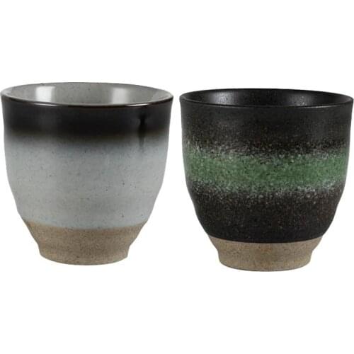 2PCS Tea Cup 200ml Teacup Ceramic Japanese Cup Vintage Teacups Master Cups Tea Bowl Decor Teaware Container Drinkware Crafts