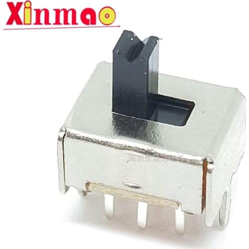 20PCS SS22D07 SS-22D07 6PIN 2P2T DPDT toggle switch side slide switches handle 4mm