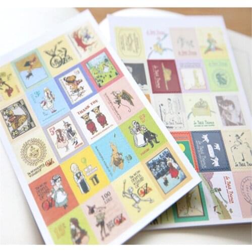 30packs/lot Cute vintge Dorothy series Fold PAPER Sticker cute DIY Note sticker Decoration label Multifunction