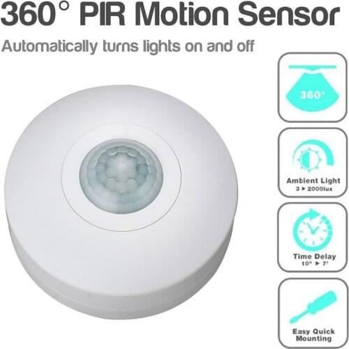 360 ceiling Occupancy Pir Infrared Motion Sensor Detector Light Optic Acousto Switch Switch A5O5