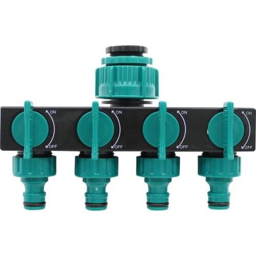 Garden Crane Water Control Valve 4-way Splitter Agricultural tools Garden Yard Drip irrigation Faucet Adapter Quick connector
