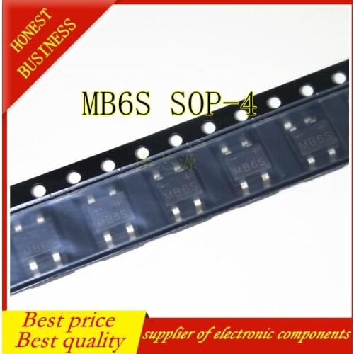 500PCS SMD MB6S 0.5A 600V Single Phases Diode Rectifier Bridge SOP-4