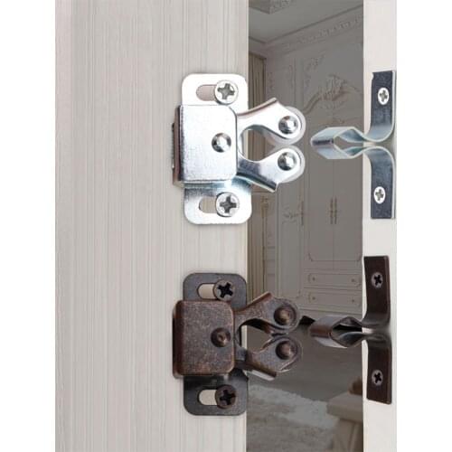 Cabinet Prong Door Latch Hardware Double Catch Latch Ball Roller Catches Cupboard Roller Locks Tool Closer Bronze 8pcs/16pcs