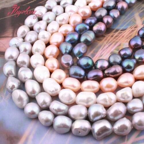 9-10mm Natural Freshwater Pearl Freeform Beads Loose Natural Stone Beads For DIY Jewelry Making Necklace Bracelat Strand 15"