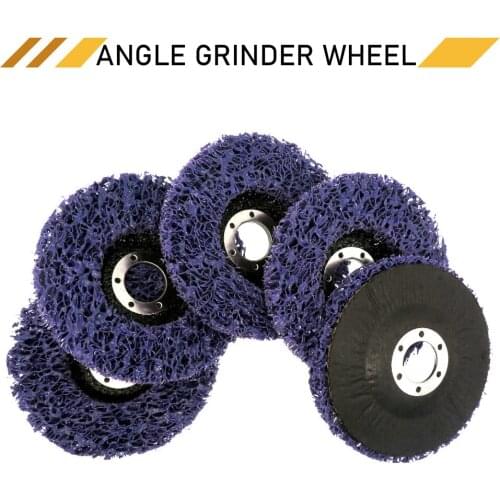 2pcs Grinder Wheel Poly Strip Disc Abrasive Wheel Durable Paint Rust Removal Clean for Angle Grinder Tools Trucks Motorcycles
