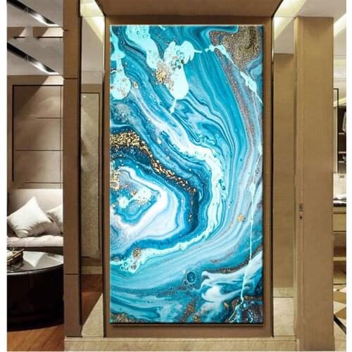 5d Large size diamond painting Blue Wave Abstract Diy diamond mosaic full square round drill diamond embroidery stickersZP-2388