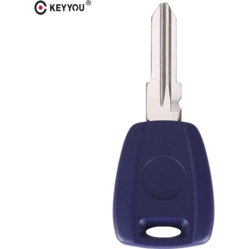 KEYYOU Uncut Remote Car Transponder Key Shell Case For Fiat Stilo Punto Seicento Fob Car Key Case No Chip Keyless GT15R blade