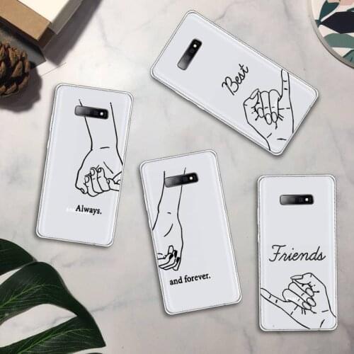 Always And Forever Best Friends Phone Case Transparent For Samsung Galaxy A 71 21s S note 8 9 10 plus 20 ultra