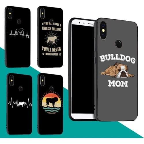 English Bulldog Heartbeat Case For Xiaomi Redmi Note 9 7 8 Pro 9S 8T 9A 9C Mi Note 10 Lite A3 For POCO X3 F2 Pro