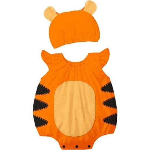 Baby Romper Clothes Animal Cute Tiger With Cap Baby Jumpsuit Boys Girls Summer Rompers Kids Fashion Party Clothing