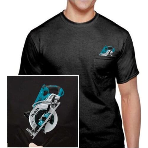 Cotton Pocket T-Shirt Fashion Pocket Makita Tools Printed T-shirt Men Women Shirts Tops Casual Cotton Black Tees Drop Shipping