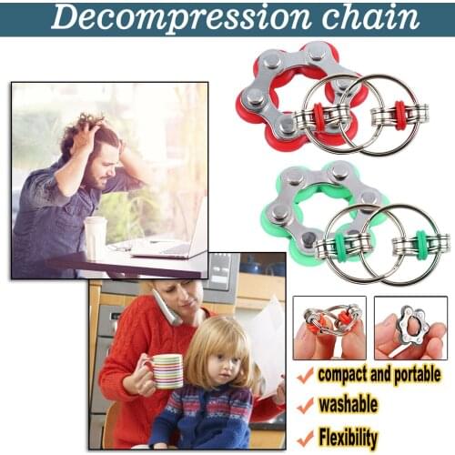 Flippy Chain Fidget Toy Relieves Stress Reducer ADHD Anxiety And Autism For Children Adults Home Office Decompression Toys Gift