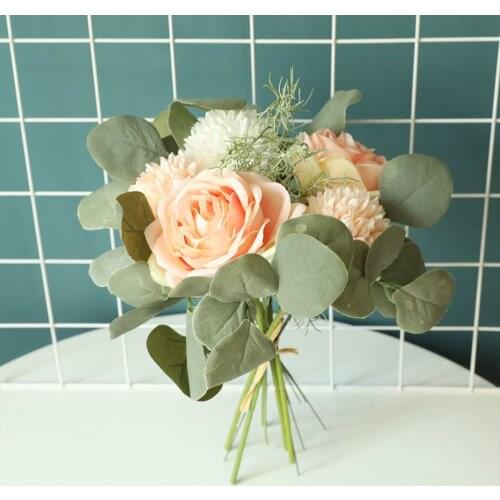 Artificial Rose Flower Artificial Flower Decoration Home Hotel Ooffice Party Wedding Decoration Rose Bundle