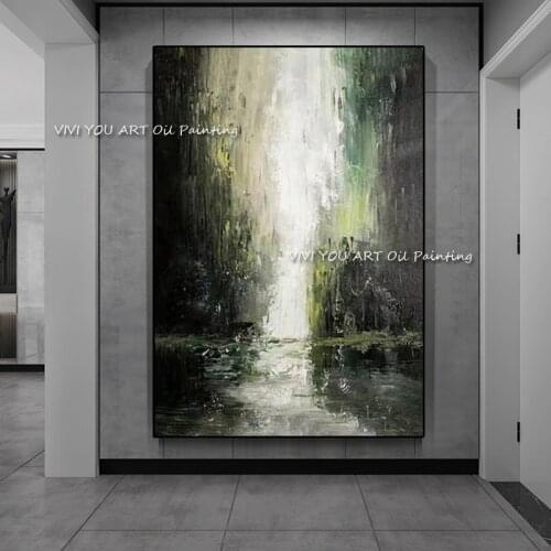 100% Handmade Abstract Seaside Pictures Oil Paintings On Canvas Modern Large Picture For Living Room Home Decoration No Frame