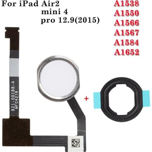 Home Button For iPad Mini 4 7.9 inch & ipad Air 2 9,7 inch & ipad Pro 12,9 inch 2015 With Flex Cable+ Nylon Gasket