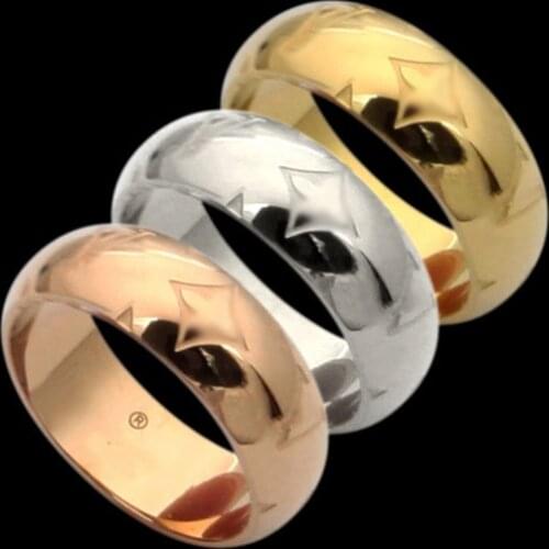 Titanium Steel Small Flower Arc Ring