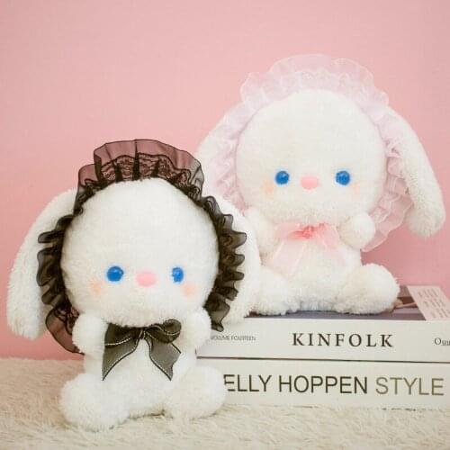 Kawaii Stuffed Rabbit Plush Toy Soft Toys Lace Bunny Kids Pillow Doll Birthday Gifts For Children Baby Girl Accompany Sleep Toy