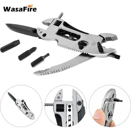 Multifunction Pliers Mini Foldable Knife Screwdriver Set Portable Outdoor Wrench Jaw Multitool Hiking Camping Tool Combination