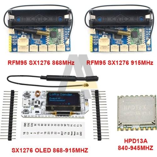 868MHz/915MHz LoRa Radio Node SX1276 OLED ESP32 WIFI Development Board v1.0 Wireless Module RFM95 for Arduino ATmega328P 3.7-12V