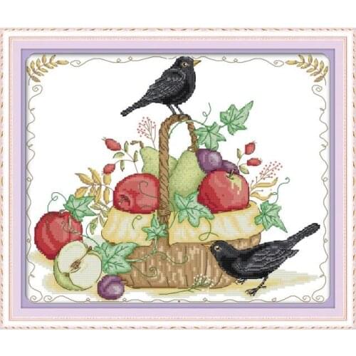 Birds Chinese Cross Stitch Kit Embroidery Needlework Sets Aida Cloth 11CT 14CT Counted DMC Printed on Canvas DIY Handmade crafts